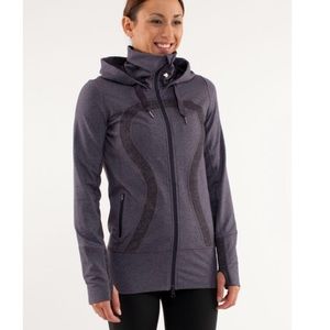 Lululemon stride jacket black swan purple